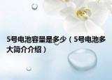 5号电池容量是多少（5号电池多大简介介绍）