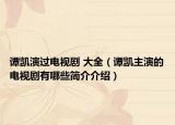 谭凯演过电视剧 大全（谭凯主演的电视剧有哪些简介介绍）