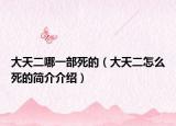 大天二哪一部死的（大天二怎么死的简介介绍）