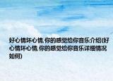 好心情坏心情,你的感觉给你音乐介绍(好心情坏心情,你的感觉给你音乐详细情况如何)