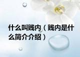 什么叫贱内（贱内是什么简介介绍）
