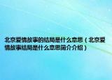 北京爱情故事的结局是什么意思（北京爱情故事结局是什么意思简介介绍）