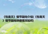 《包青天》情节疑问介绍(《包青天》情节疑问详细情况如何)