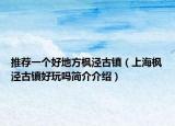 推荐一个好地方枫泾古镇（上海枫泾古镇好玩吗简介介绍）