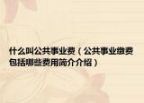 什么叫公共事业费（公共事业缴费包括哪些费用简介介绍）