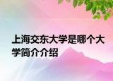 上海交东大学是哪个大学简介介绍