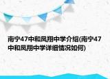 南宁47中和凤翔中学介绍(南宁47中和凤翔中学详细情况如何)