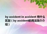 by accident in accident 有什么区别（by accident的用法简介介绍）