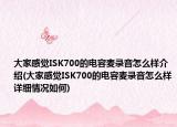 大家感觉ISK700的电容麦录音怎么样介绍(大家感觉ISK700的电容麦录音怎么样详细情况如何)