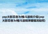 psp火影忍者3d格斗游戏介绍(psp火影忍者3d格斗游戏详细情况如何)