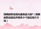 围棋的职业段位最高是几段?（围棋的职业段位共有多少个段位简介介绍）