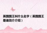 英国国王叫什么名字（英国国王是谁简介介绍）