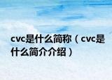 cvc是什么简称（cvc是什么简介介绍）