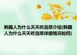 韩国人为什么天天吃泡菜介绍(韩国人为什么天天吃泡菜详细情况如何)