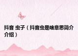 抖音 虫子（抖音虫是啥意思简介介绍）