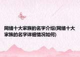 网络十大家族的名字介绍(网络十大家族的名字详细情况如何)