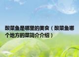 酸菜鱼是哪里的美食（酸菜鱼哪个地方的菜简介介绍）