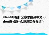 identify是什么意思翻译中文（identify是什么意思简介介绍）
