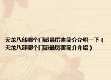 天龙八部哪个门派最厉害简介介绍一下（天龙八部哪个门派最厉害简介介绍）