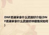 DNF柔道家拿什么武器好介绍(DNF柔道家拿什么武器好详细情况如何)