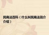 民商法百科（什么叫民商法简介介绍）