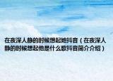 在夜深人静的时候想起她抖音（在夜深人静的时候想起他是什么歌抖音简介介绍）