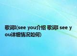 歌词I(see you介绍 歌词I see you详细情况如何)