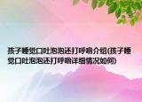 孩子睡觉口吐泡泡还打呼噜介绍(孩子睡觉口吐泡泡还打呼噜详细情况如何)