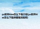 pc软件kies怎么下载介绍(pc软件kies怎么下载详细情况如何)