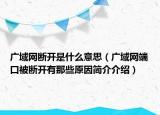 广域网断开是什么意思（广域网端口被断开有那些原因简介介绍）