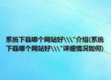 系统下载哪个网站好\