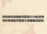 好爸爸坏爸爸的节目简介介绍(好爸爸坏爸爸的节目简介详细情况如何)