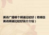 英语广播哪个频道比较好（有哪些英语频道比较好简介介绍）