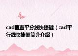 cad垂直平分线快捷键（cad平行线快捷键简介介绍）