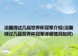 法国得过几届世界杯冠军介绍(法国得过几届世界杯冠军详细情况如何)