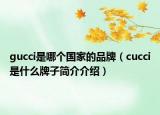 gucci是哪个国家的品牌（cucci是什么牌子简介介绍）