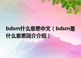 bdsm什么意思中文（bdsm是什么意思简介介绍）