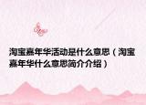 淘宝嘉年华活动是什么意思（淘宝嘉年华什么意思简介介绍）