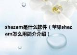 shazam是什么软件（苹果shazam怎么用简介介绍）