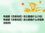 电视剧《非缘勿扰》的主题曲什么介绍(电视剧《非缘勿扰》的主题曲什么详细情况如何)