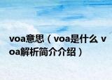 voa意思（voa是什么 voa解析简介介绍）