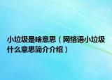 小垃圾是啥意思（网络语小垃圾什么意思简介介绍）