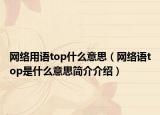网络用语top什么意思（网络语top是什么意思简介介绍）
