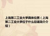 上海第二工业大学具体位置（上海第二工业大学位于什么街道简介介绍）