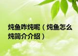 炖鱼咋炖呢（炖鱼怎么炖简介介绍）
