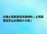 办理土耳其签证所需材料（土耳其签证怎么办理简介介绍）