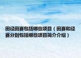 田径田赛包括哪些项目（田赛和径赛分别包括哪些项目简介介绍）