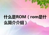 什么是ROM（rom是什么简介介绍）