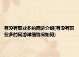 有没有职业多的网游介绍(有没有职业多的网游详细情况如何)