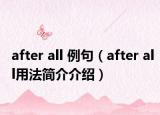 after all 例句（after all用法简介介绍）